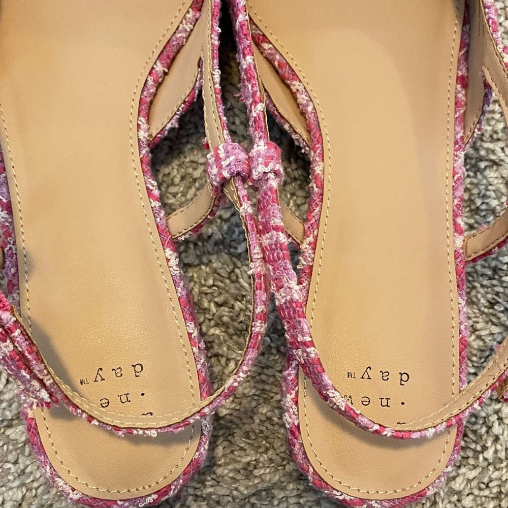NWOT a new day Chic Pink and Black Women's Flats size 8 1/2 - Picture 5 of 6